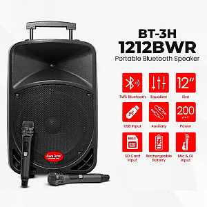 Baretone 1212BWR 12 inch Portable Wireless Speaker